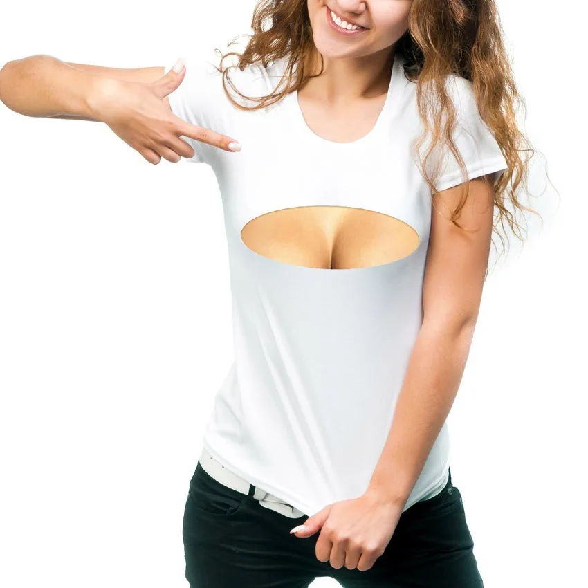 

Sexy Women T-shirt Fashion Cool Party Wear Tops Funny Punk Summer Harajuku T-Shirt Female Tee