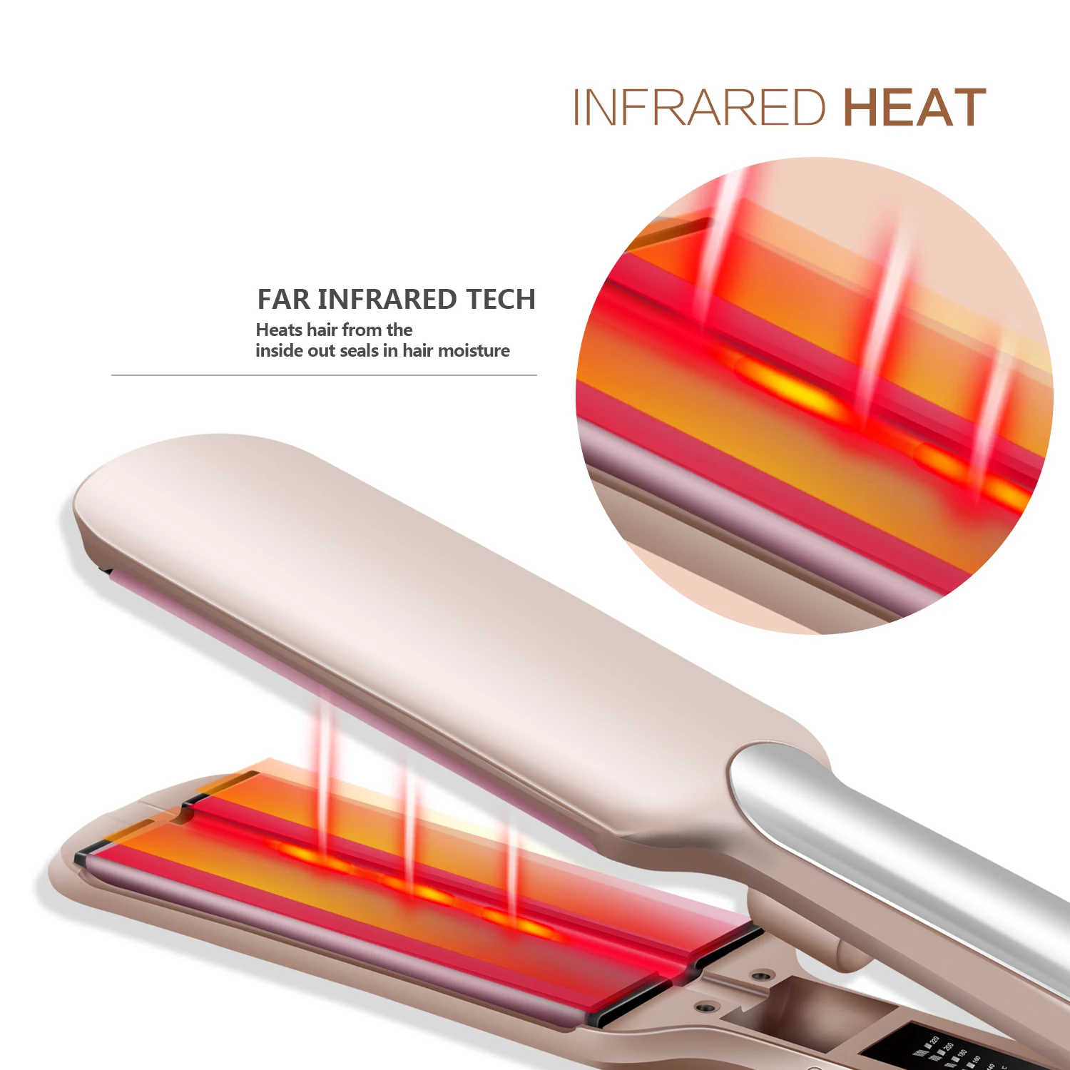 

Hair Straightener Infrared Flat Iron Hair Straightening Styler Tools Hair Strightner Ceramic Hair Curler Iron for Women