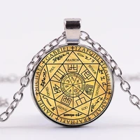 seven archangels new seal glass cabochon necklace jewelry pendant necklace gifts for men and women