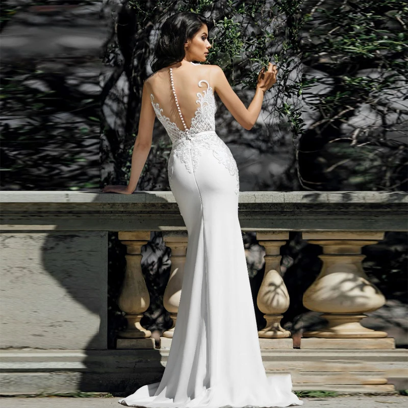 Реальное свадебное платье-русалка платье женское на спине большого размера по