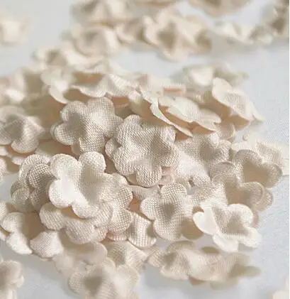 Beige 100 шт 23 цвета розовый DIY ручной работы 3D цветок свадебное платье ингредиенты пирографический Eugen пряжа головные уборы материалы RS338 - Цвет: Beige