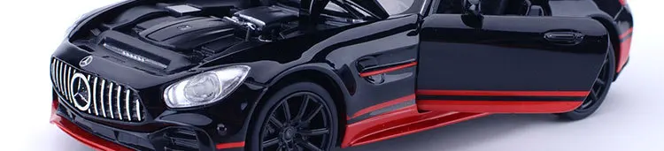 Zhenwei литьевая модель декоративные подарки украшение Mercedes-Benz спортивный автомобиль AMG GT-R модель автомобиля 1:32 имитационный звуковой светильник
