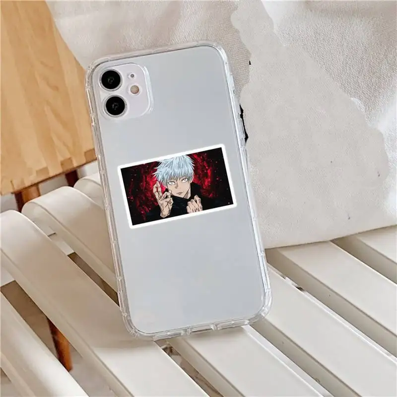 

Hot Anime Jujutsu Kaisen Phone Case Transparent for iPhone 11 12 mini pro XS MAX 8 7 6 6S Plus X 5S SE 2020 XR