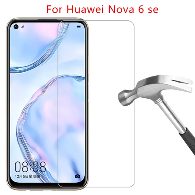 

3pieces 9h Protective Glass For Huawei nova 6 se 6.4" Safety Phone Screen Protector on Huawei Nova 6 5G 6.57" huawey Glass Film