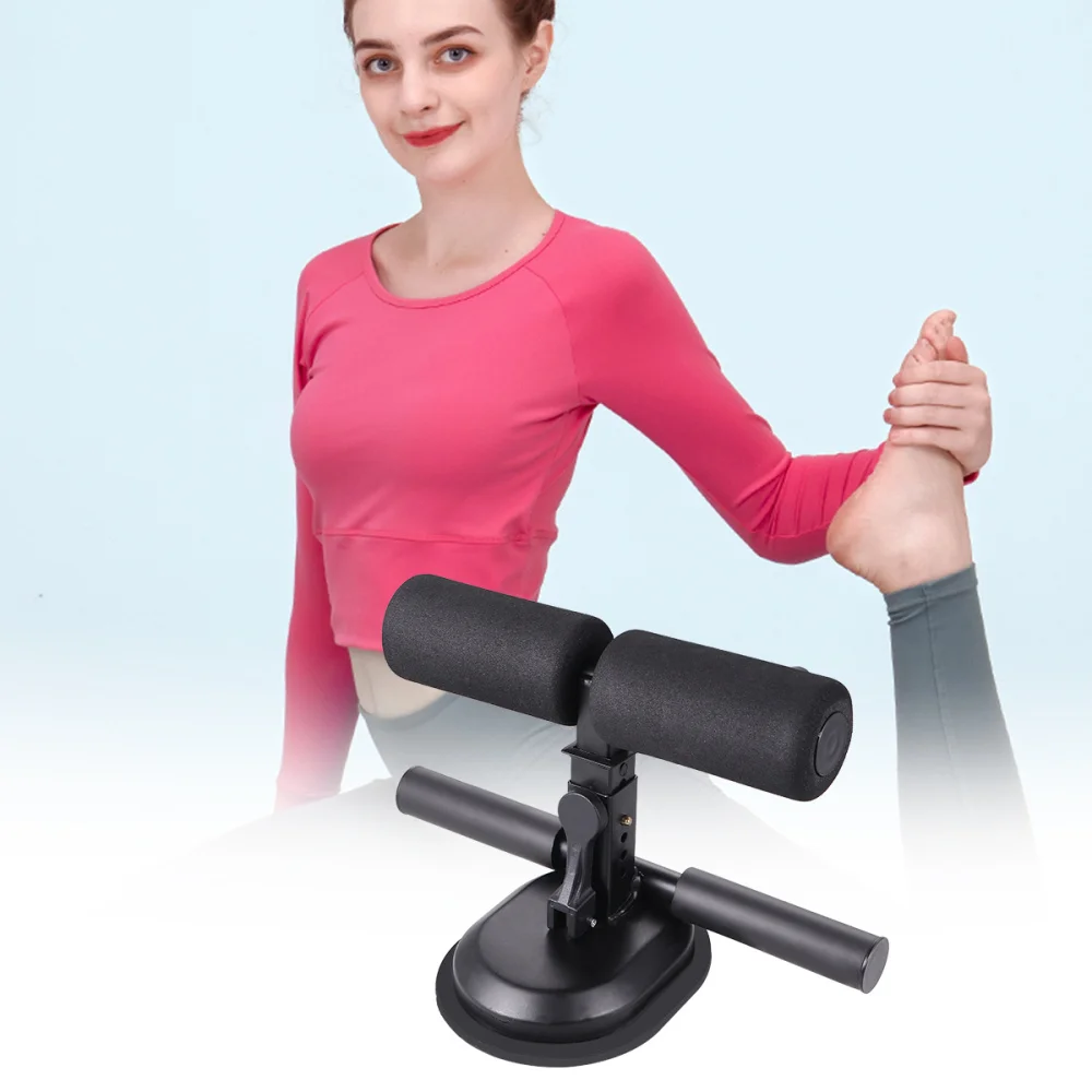 

1PC Creative Fitness Equipment Sit-up Assist Device Suction Cup Type Sit-up Abdominal Trainer for Home Men (Red)