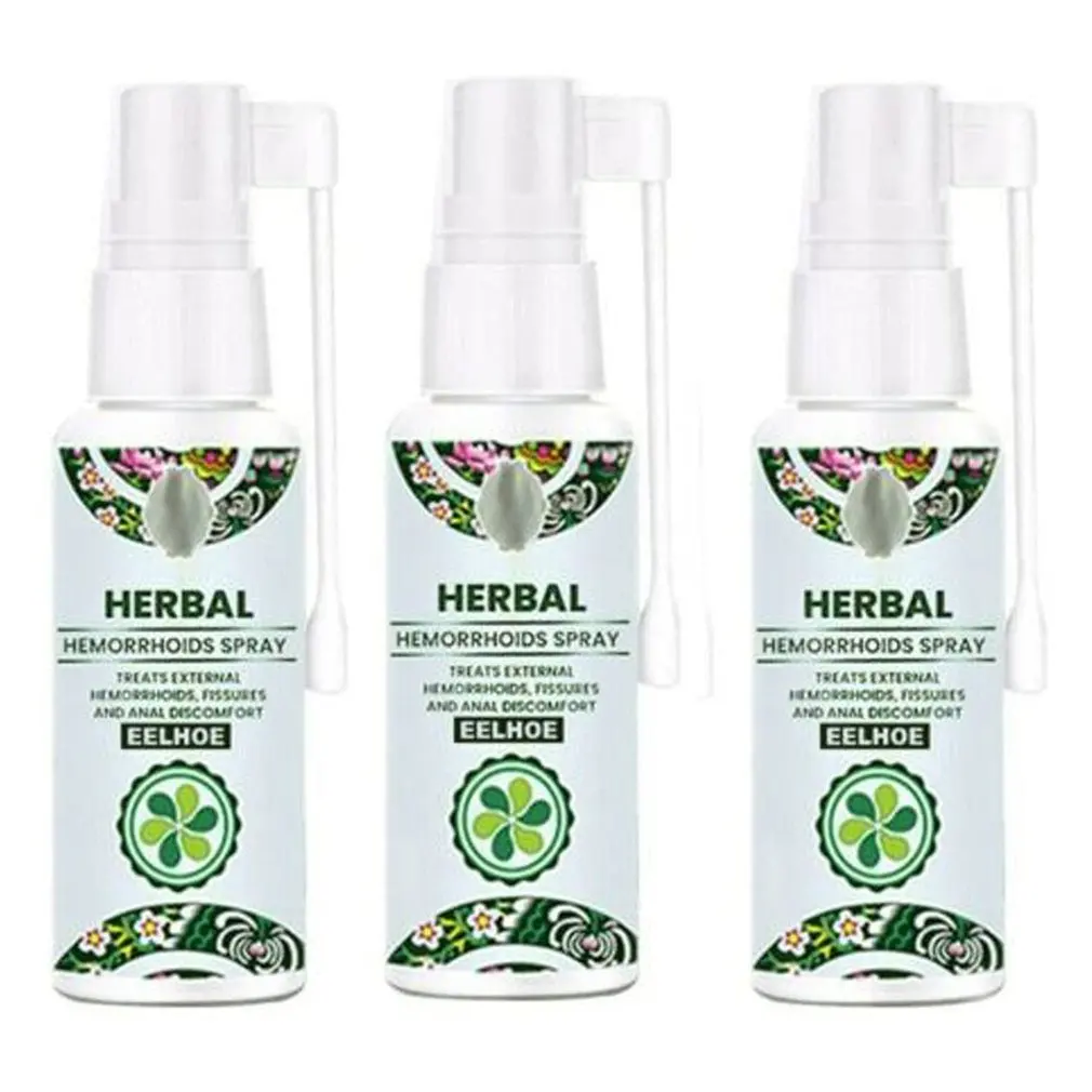

3 Bottles 30ml Hemorrhoid Treatment Spray Natural Herbal Essence No Stimulation For Itching Swelling Of External Hemorrhoids