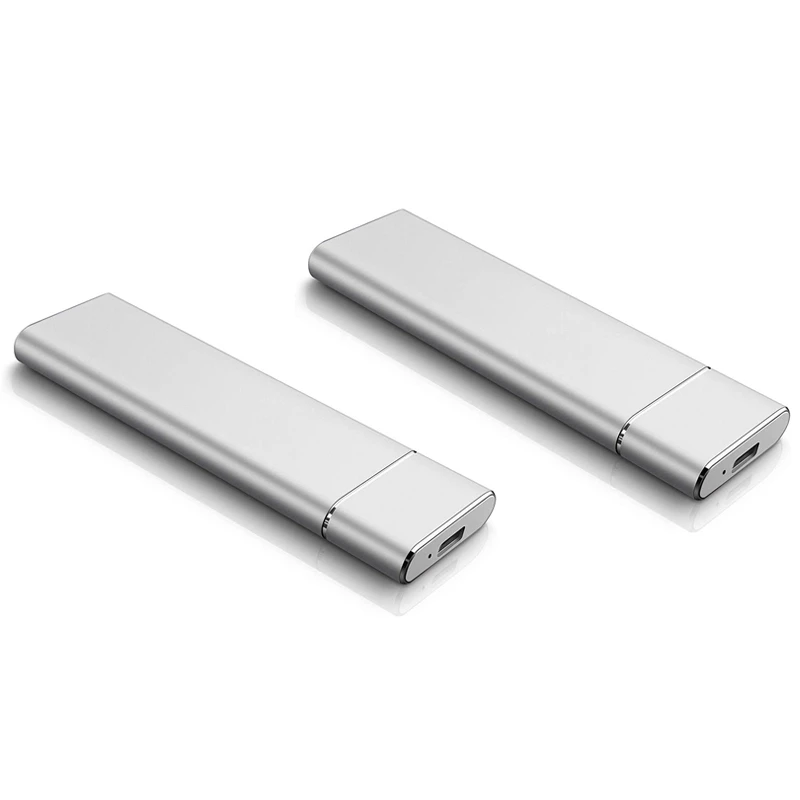 

External Hard Drive Box Portable Hard Drive External Box,Ultra Slim Hard Drive Box U2 HDD Enclosure 2Pcs