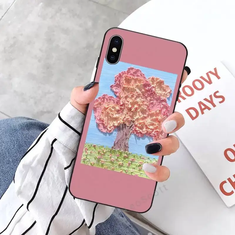 

Creative three-dimensional oil painting Phone Cases for iPhone 11 12 mini pro XS MAX 8 7 6 6S Plus X 5S SE 2020 XR
