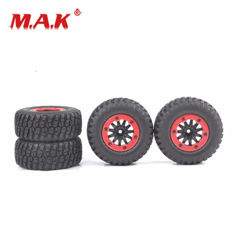 

4Pcs/Set 1:10 RC Short Course Ruber Tires Bead-Lock and Wheel Rims Accessories fit Slash HPI Car Model Toys