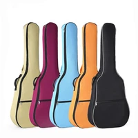 portable double straps acoustic guitar soft carry case gig bag