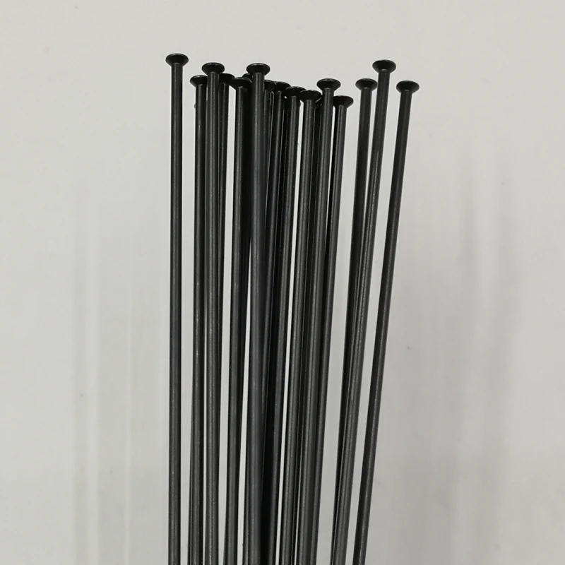 

32 Pieces A Lot 304 Stainless Steel Material Straight Pull Mountain Bike Spokes Black Color Round Body Diameter 1.8mm Spokes