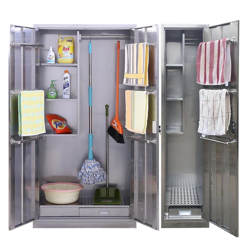 

304 stainless steel cleaning cabinet toilet toilet balcony cleaning cabinet school mop