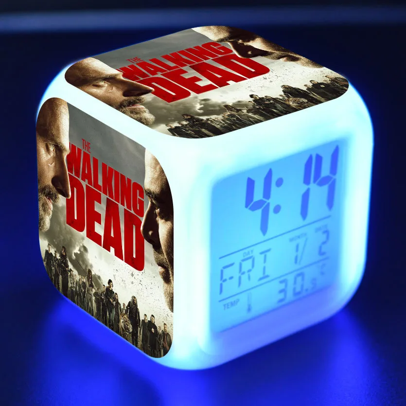 Ходячие мертвецы сезон детский будильник игрушки светодиодные цифровые часы reloj