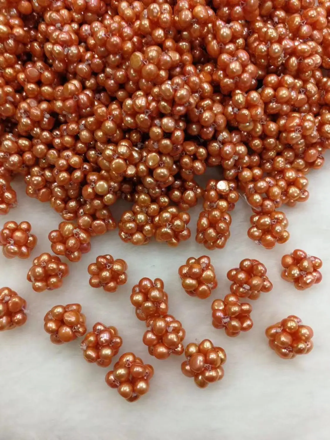 100% Freshwater Pearl Woven Ball DIY Handmade pearl Pendant for Women Settings 8 Colors Necklace Jewelry PB6 | Украшения и