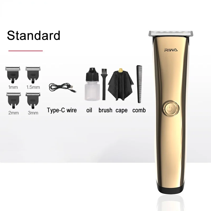 

Youpin Riwa Barber Shop Rechargeable Hair Clipper T-shaped Steel Blade Professional Hair Trimmer For Men With 4 Attachment Combs