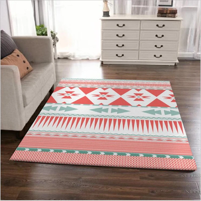 Воздушный поцелуй Европейский Стиль Розовый Полосатый Узор ковер домашний декор