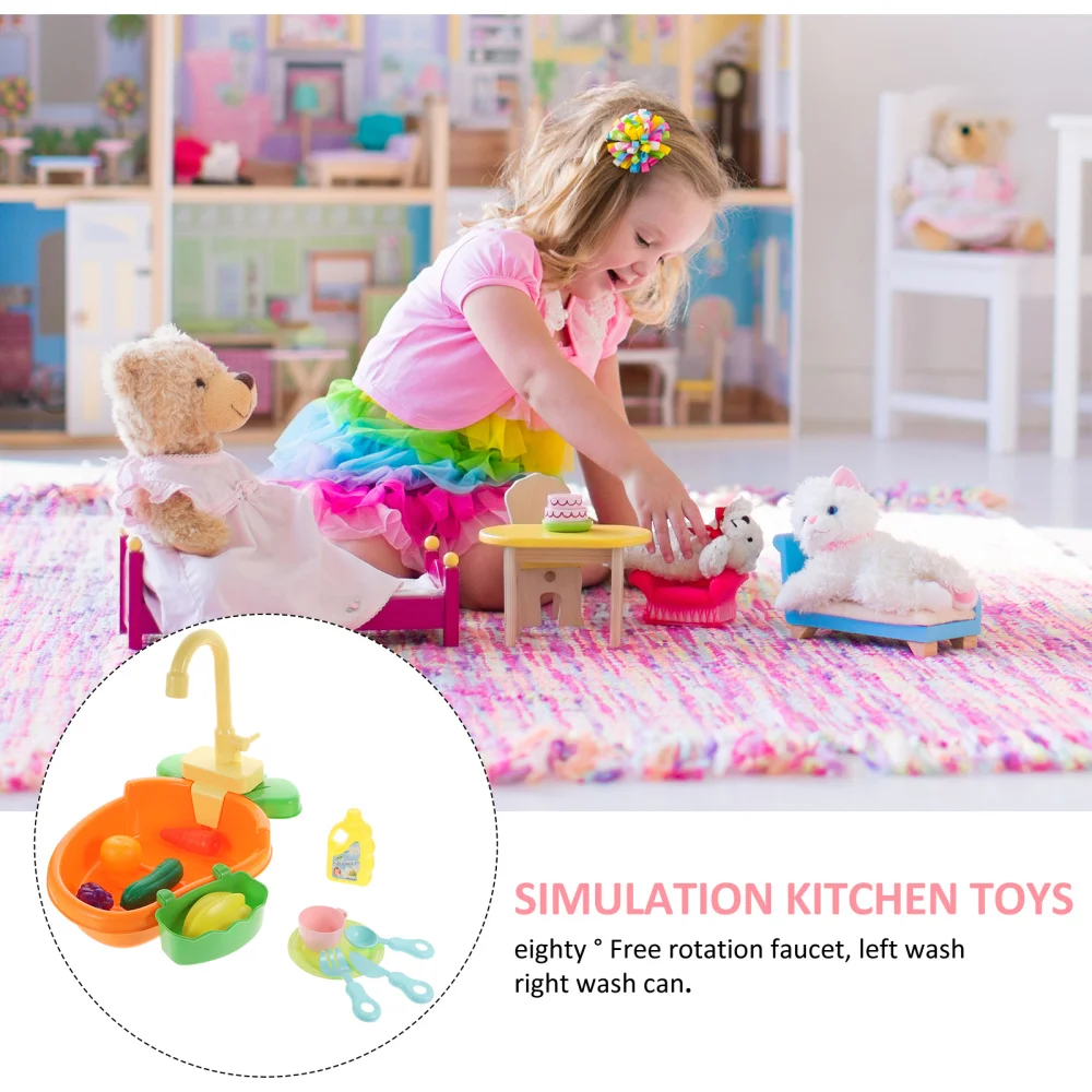 

1 Set Electric Dishwasher Kids Kitchen Toys Interesting Dish Washing Toys