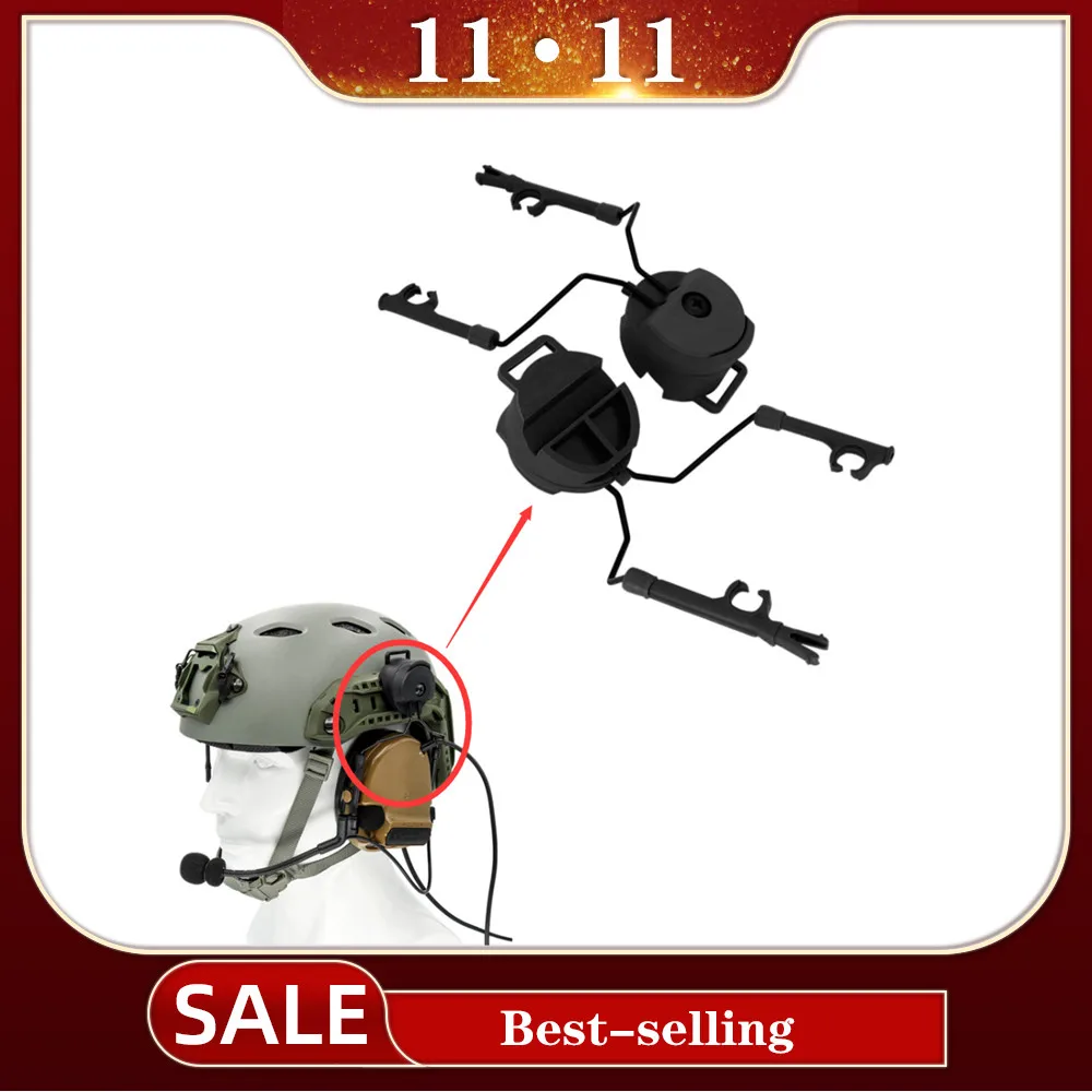 

HEARINTACTICAL Military Tactics Peltor Comtac Headset ARC Rail Adapter Headphone Bracket for COMTAC I II III Tactical Headphone