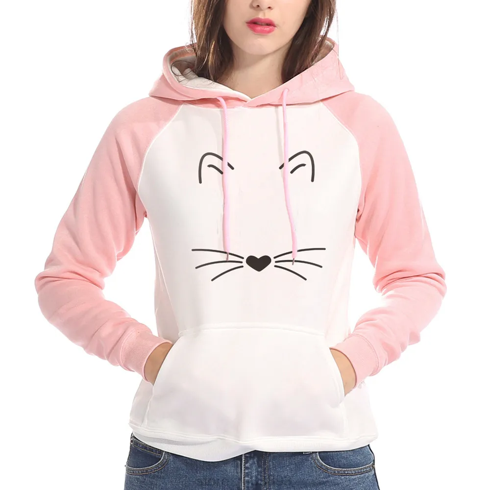 Female casual Long Sleeve Sweatshirt Letter Print Tops Fashion Women's autumn Pullover hooded simple short blouse poleron mujer | Женская