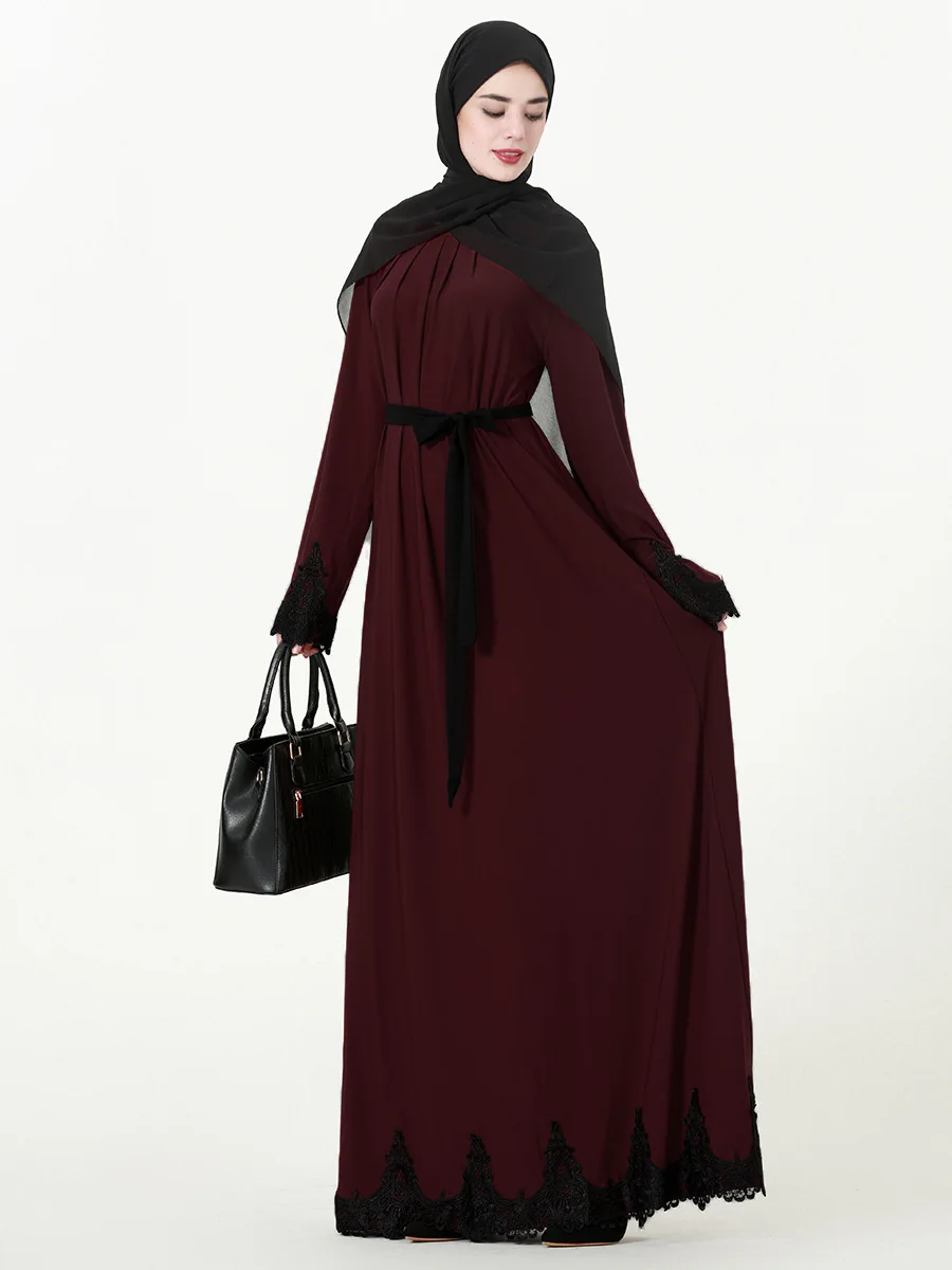 Новинка 2019 исламский национальный костюм длинный рукав вышивка спереди