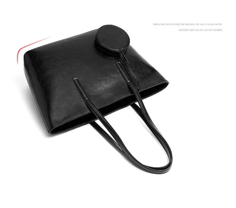 

NIGEDU Women handbag and purse Large capacity High Quality Oil wax Leather Female shoulder bag Ladies big Totes Office bag bolsa
