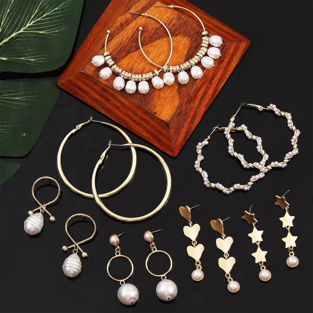 Витые жемчужные серьги-цепочки круглые серьги свадебные Модные женские