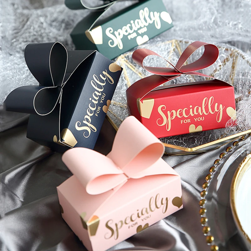 Новый золотой бриллиант свадебный подарок и милые подарочные сумки коробка