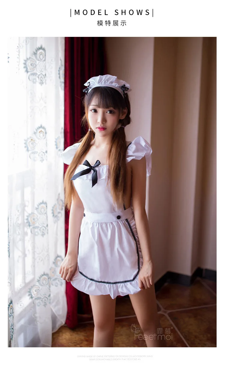 

Erotic Lingerie Sexy Cute Temptation Maid Costume Women's Role Playing Transparent Backless Uniform Temptation Suit