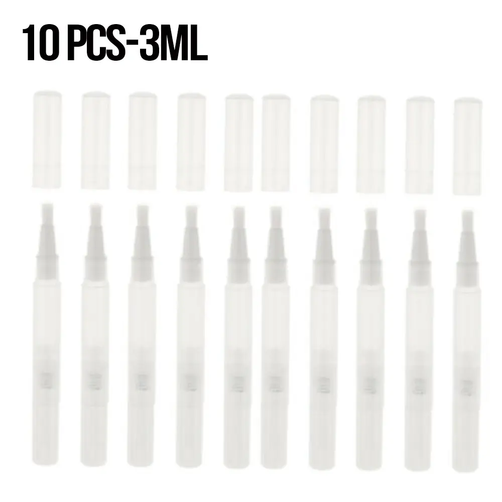 10 шт. 3 мл контейнер для масла кутикулы с кистью бальзам губ трубка пустая ручка