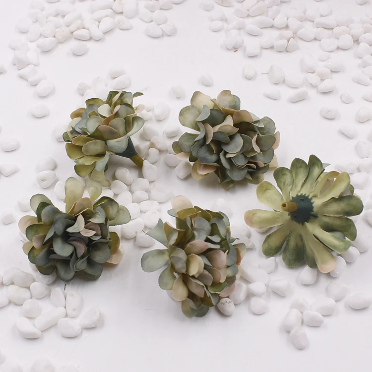 10 шт. 4 см искусственные хризантемы шелковые головки цветов DIY ручной работы