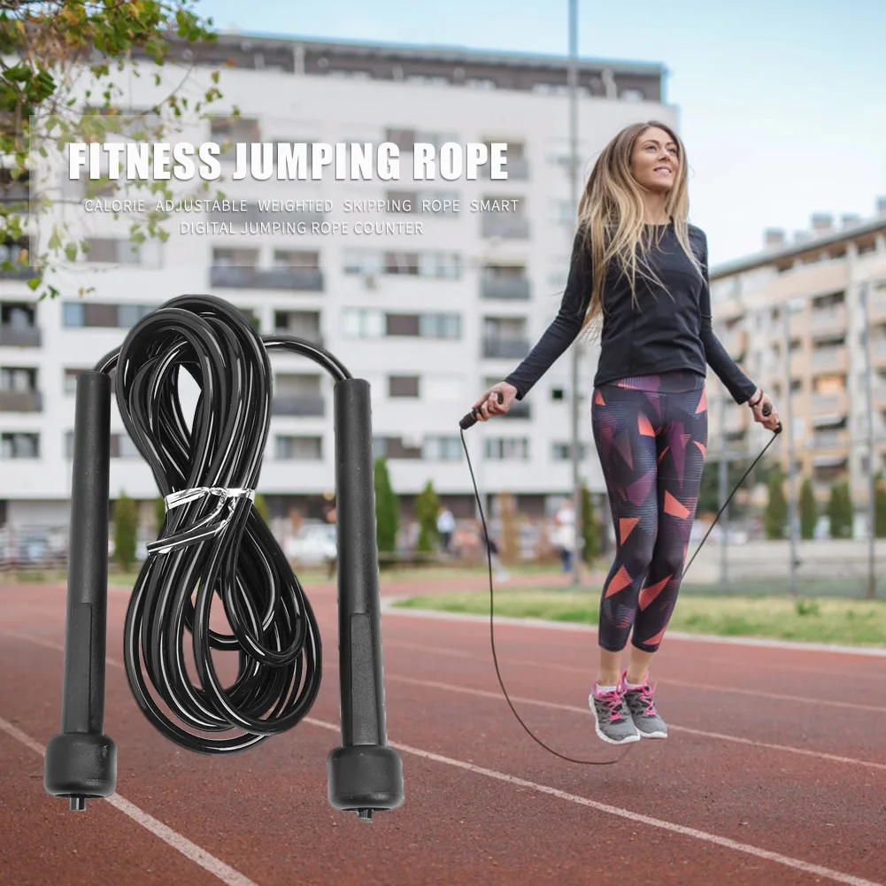

Men and women Adjustable Fast Abdominal Handle Rope Skipping PVC Adjustable Jump Rope Fitness Training Exercise Equipment