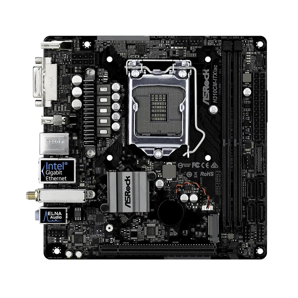 ASRock Новый H310CM ITX/ac Поддержка NVME материнская плата мини itx Intel 310 Чипсет 4 * SATA 6 ГБ/сек.