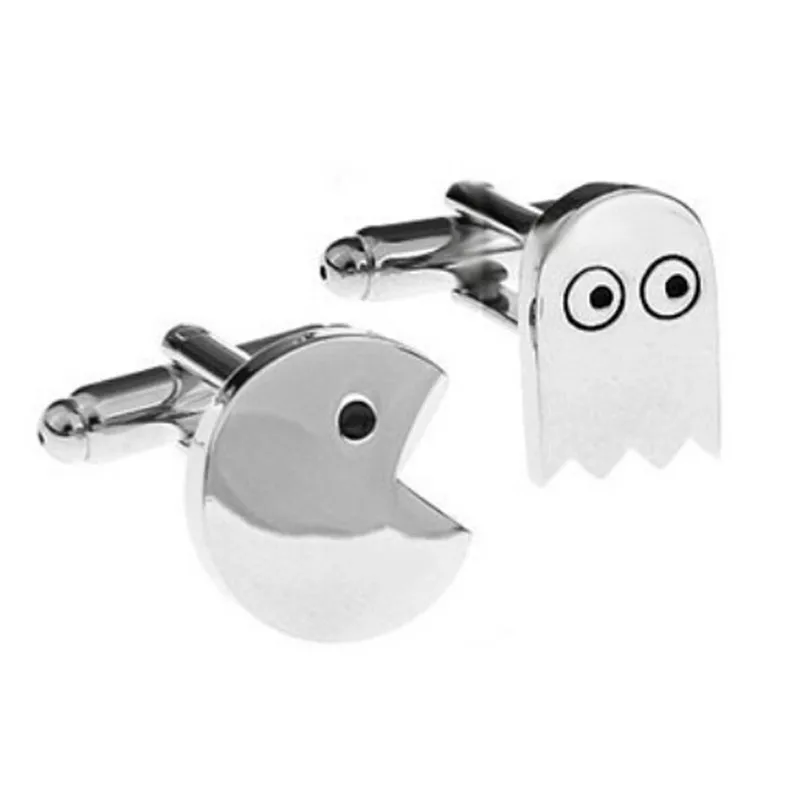 

Pacman&Ghost Cufflink Stainless Metal Cuff Buttons Pins Shirt Cuff Links For Men Women Fashion Jewellery