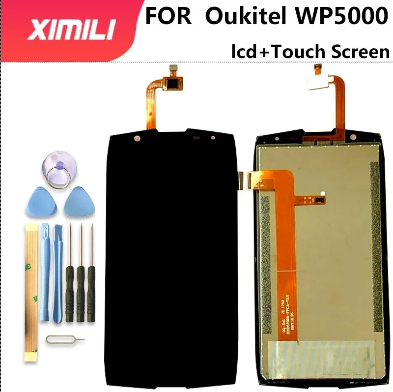 5,7-дюймовый ЖК-дисплей Oukitel WP5000 + кодирующий преобразователь сенсорного экрана в сборе аксессуары 100% оригинал на мобильный телефон Oukitel WP5000