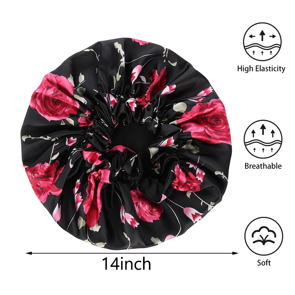 Шапочка для душа Женская двухслойная водонепроницаемая с леопардовым принтом |