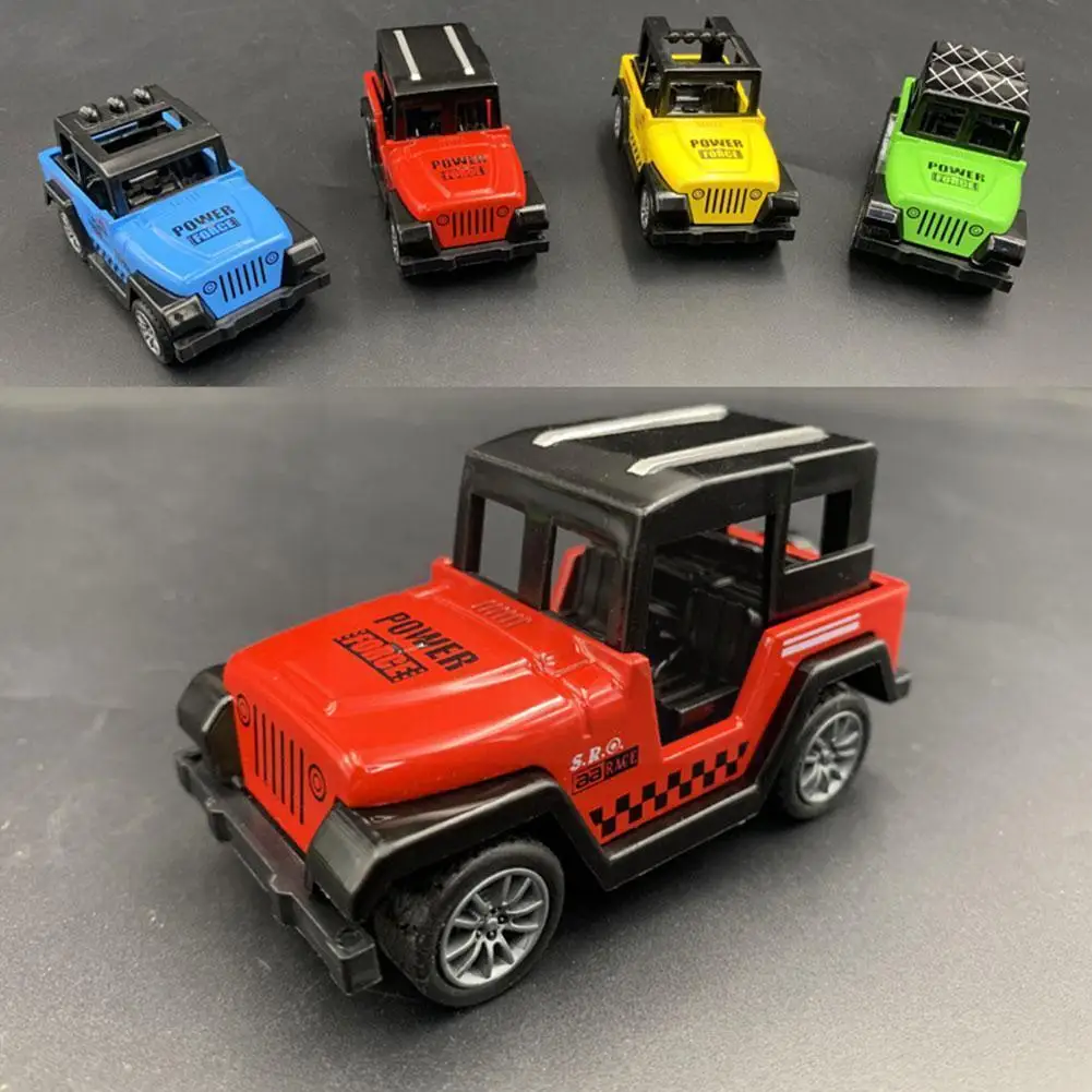 

Baby Children's Off-road Vehicle Toy Model Fashion Back Alloy Car Pull New Color Random F2y2