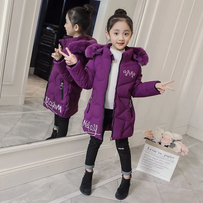 

Children Winter Jacket for Girls Kids Hooded Warm Coats Cotton Padded Parka Girls Cartoon Print Unisex Outwear Toddler Clothes