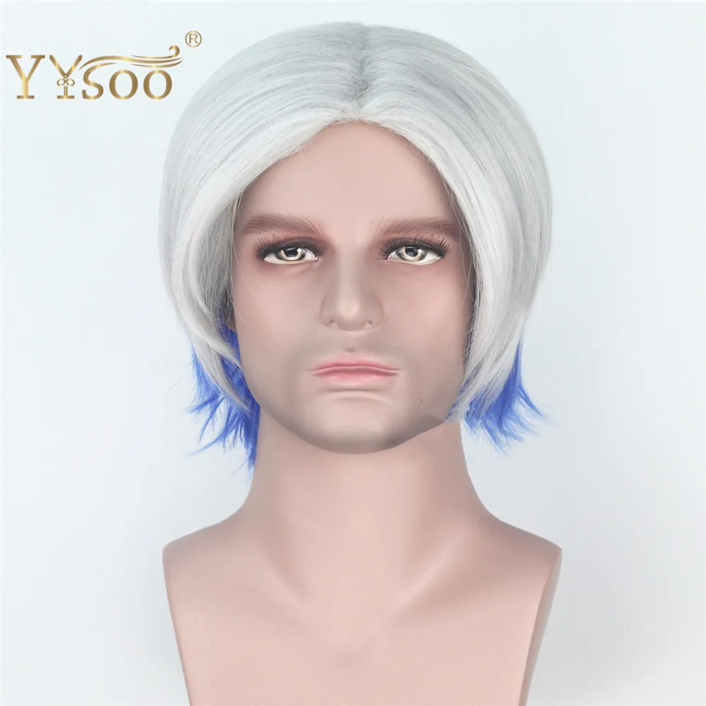 From Platinum Blonde To Blue Hair Parzival Cosplay Wig For Men Party Show