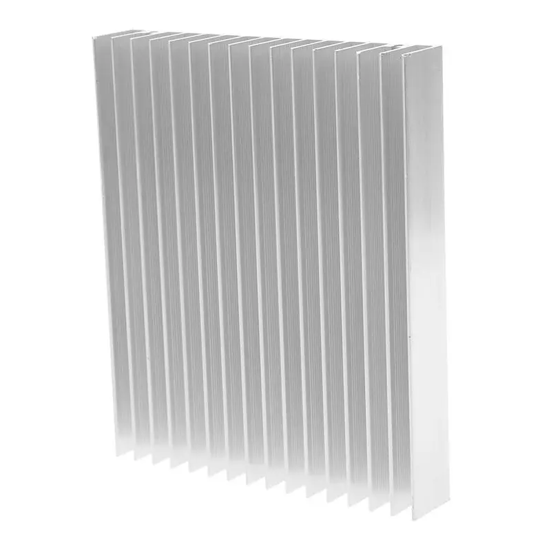 

Silver Tone Aluminium Heat Diffuse Heat Sink Cooling Fin 120x100x18mm
