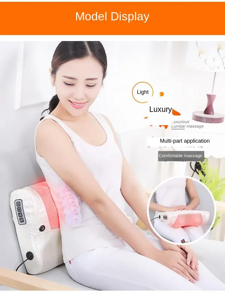 

Relaxation Massage Pillow Electric Neck Shoulder Back Body Electric Massage Pillow Heating Kneading Shiatsu Cervical Healthy
