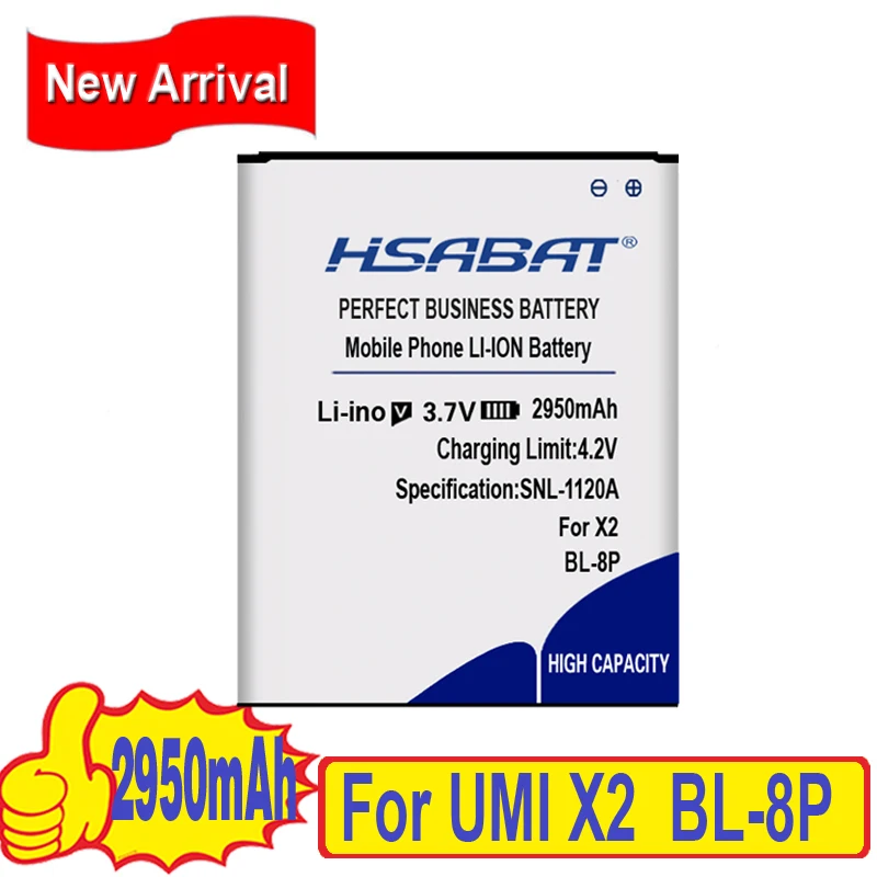 HSABAT новая внешняя аккумуляторная батарея для UMI X2 UMIX2 VOTO V5 DNS S5002 BL8P BL 8P мобильный