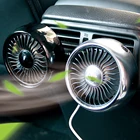 Автомобильный Мини Вентилятор Кулер 3-скоростной Кондиционер USB Перезаряжаемый охладитель Серебряный