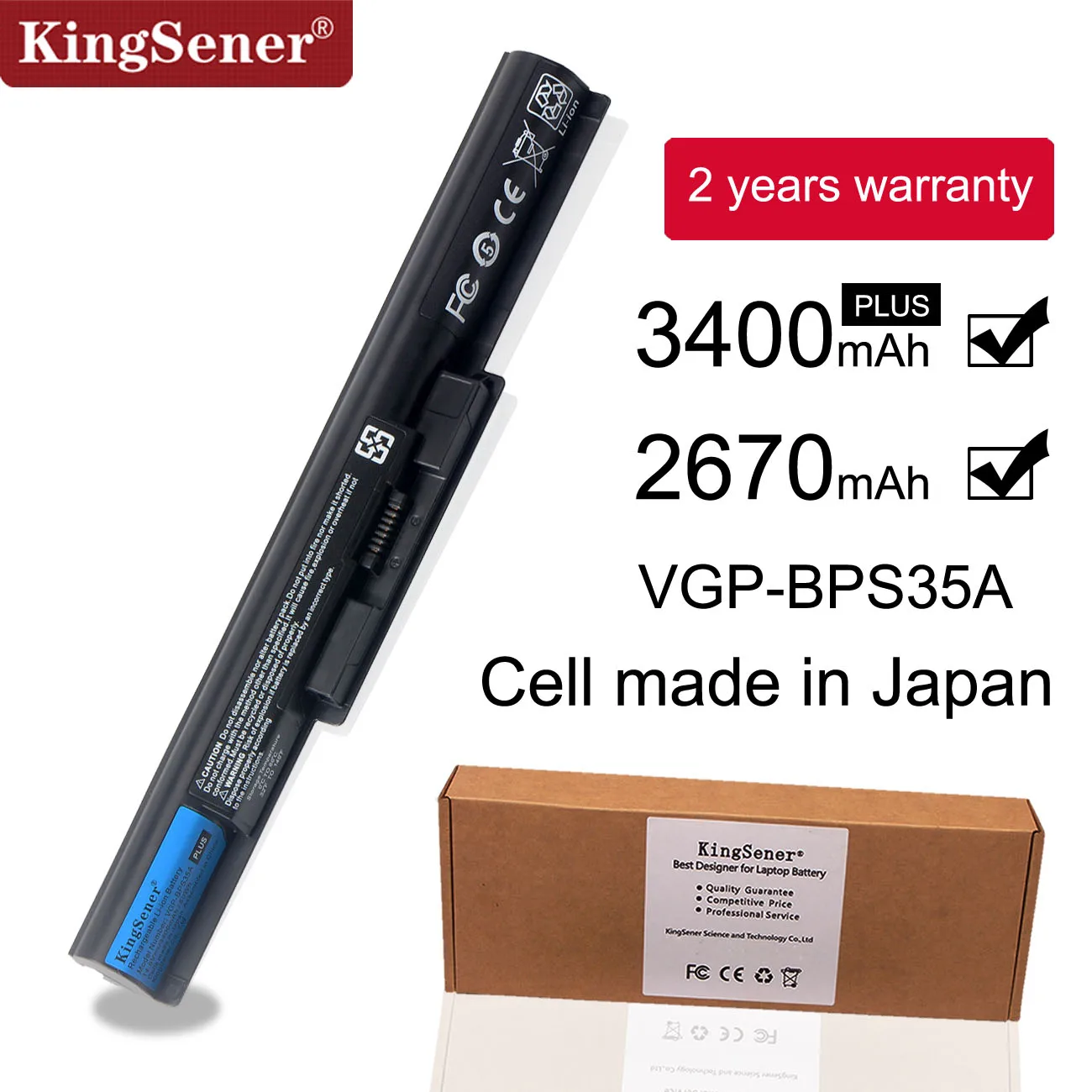 KingSener VGP-BPS35A VGP-BPS35 Аккумулятор для ноутбука SONY VAIO Fit 14E VAIO Fit 15E серии SVF142C29M SVF152A29M SVF152A27T 4 ячейки