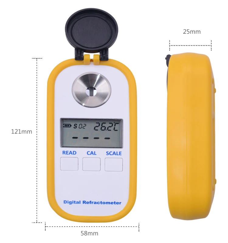 

Portable digital Honey refractometer Brix Refractive Index Refractometer 0-90% Brix high quality handheld