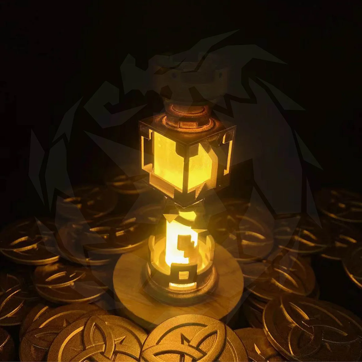 

Game Genshin Impact Zhongli Heart of Rock God Night light Ornaments Vision Cosplay Props Otaku Gifts