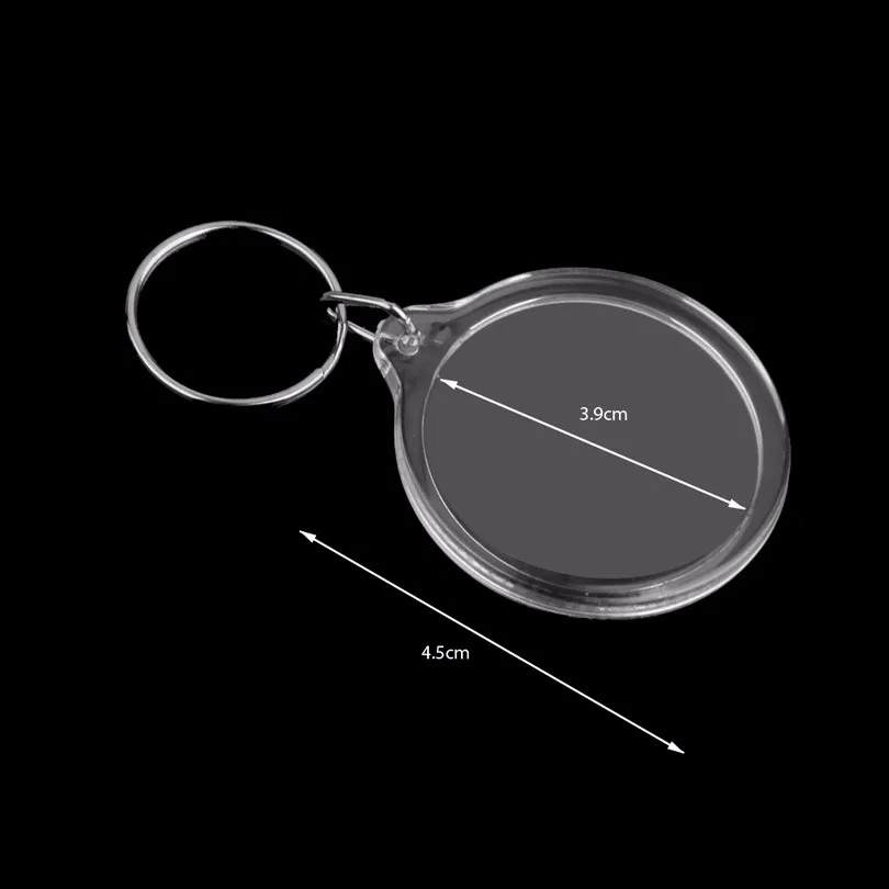 Брелок для ключей Круглый/прямоугольный из прозрачного акрила 10/20 шт. | Украшения