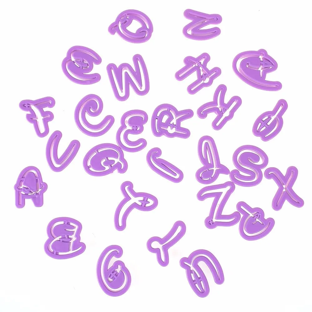 Оригинальный алфавит пластиковый резак для печенья искусственный набор