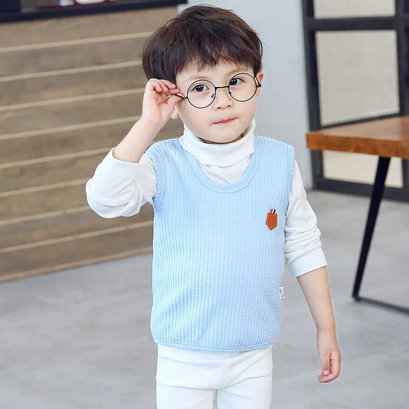 Зимний детский меховой жилет флисовый для маленьких мальчиков и девочек куртка