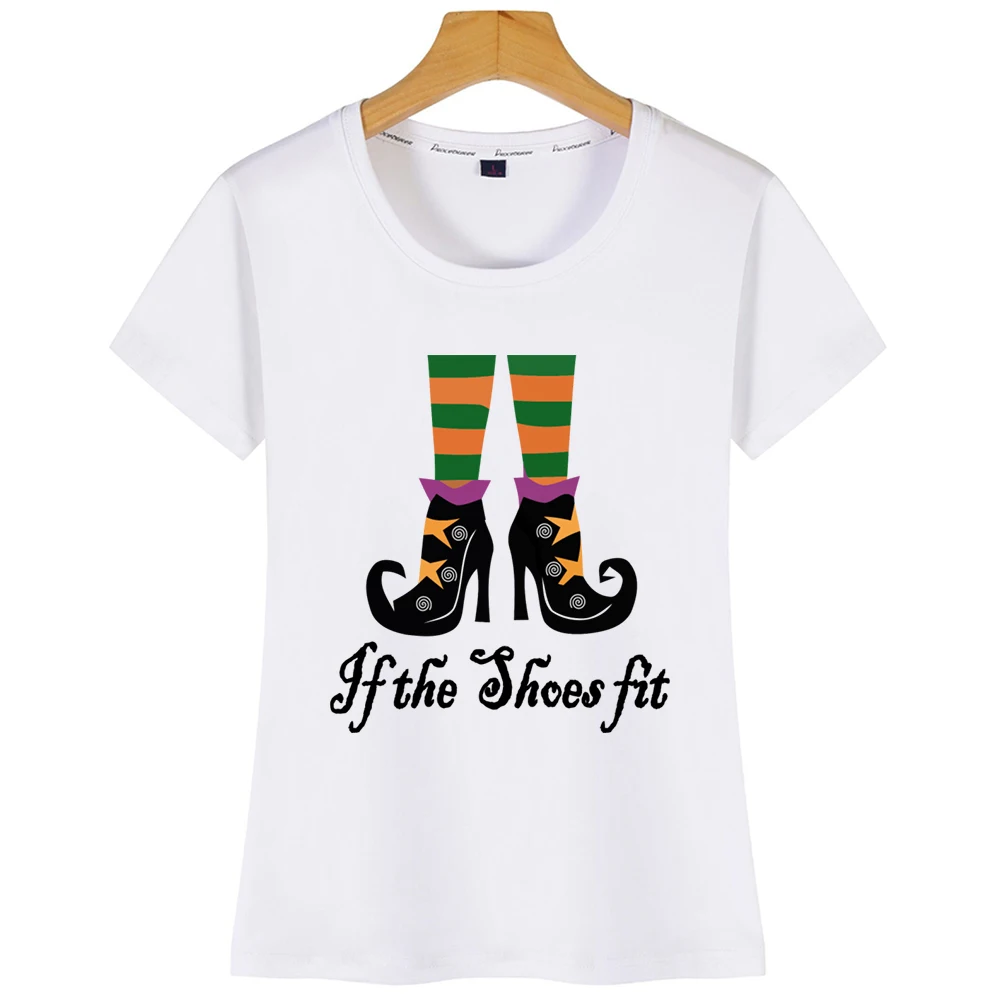Tops T Shirt Women Witches Shoes Hip Hop White Custom Tshirt | Женская одежда
