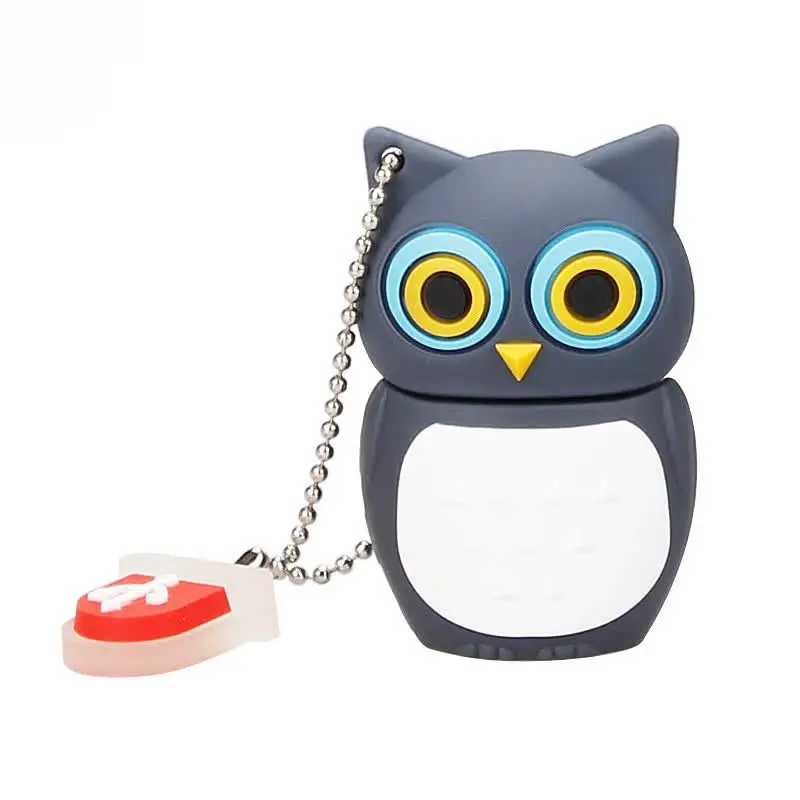 USB флеш-накопитель 64 ГБ, милое животное мультяшная сова, usb 2,0, 4 ГБ, 8 ГБ, 16 ГБ, 32 ГБ, 128 ГБ, флеш-накопитель, usb память, креативная флешка, подарок на праздник